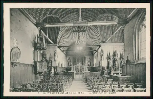 AK  Saint Remy sur Avre Kirche Innenansicht Eure et Loir Edition Bonneville 1914