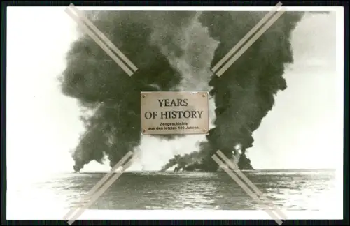 Foto Unterseeboot U-Boot brennende Geleit Boote 