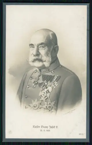 C. Pietzner Wien Portrait Kasier Franz Joseph I. von Österreich in Uniform Orden