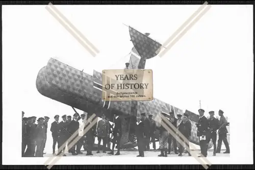 Foto Wasserflugzeug Bruchlandung am Strand 1407 ? deutsches Flugboot des Ersten