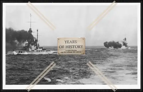 Foto SMS S.M.S. Hindenburg Großer Kreuzer Derfflinger-Klasse während die SMS 