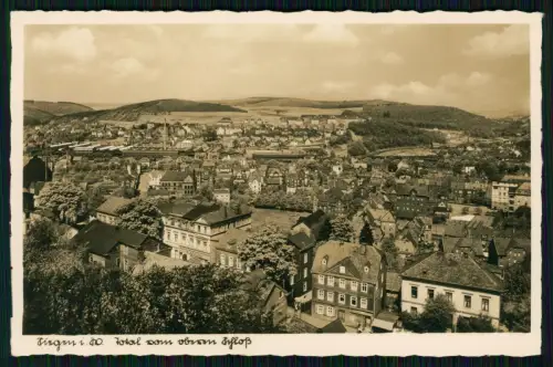 Foto AK Siegen Westfalen - Blick vom oberen Schloß auf Stadt - Cekade Karte 1938