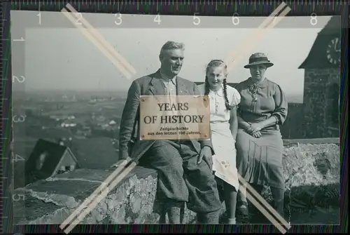 Foto 4x Ausflug Neuleiningen Ruine Leininger Sporn 1931 Mädchen mit Zöpfe