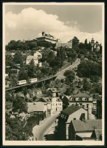 Foto AK - Dresden - Standseilbahn Loschwitz – Bergbahn mit Villenpanorama