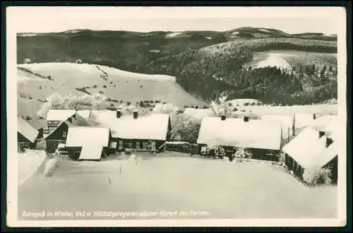 Echt Foto AK - Winterlich in Hohegeiß - Braunlage Oberharz umgeben von Schnee