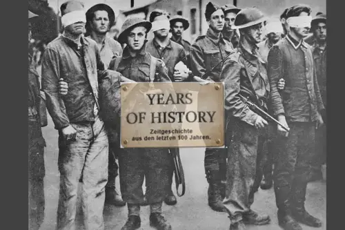 Repro Foto 10x15cm Englische Soldaten MP Deutsch Gefangene Frankreich