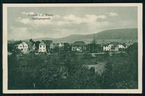 AK Ansichtskarte Rinteln an der Weser - Panorama Schlingwegstraße - um 1935