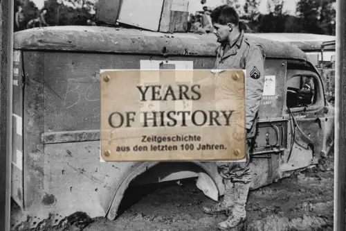 Repro Foto 10x15cm Rotes Kreuz Sanitäter Fahrzeug beschossen Belgien Frankreich 