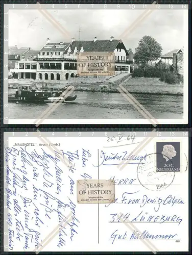 Foto AK Arcen Venlo Limburg Niederlande Maashotel Holland Karte gelaufen 