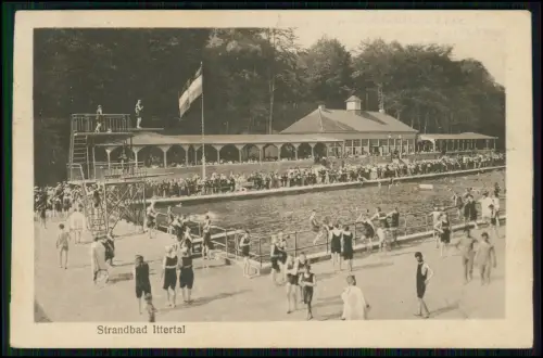 AK - Solingen Wald Rhld. - Strandbad Ittertal Familienbad - 1923 Wald gelaufen