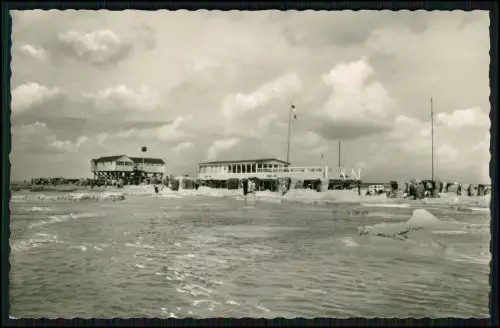 Foto AK Postkarte Nordseebad St. Peter Ording Strand Cafe uvm. Cekade Karte