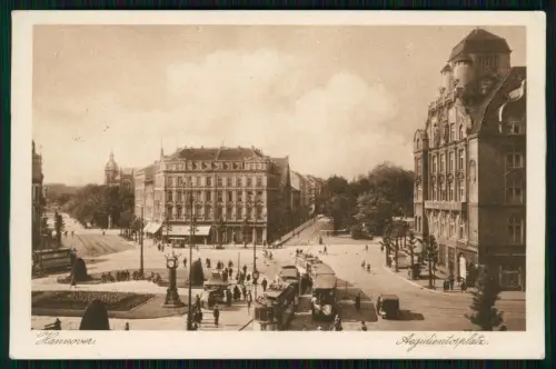 AK Hannover Niedersachsen Aegidientorplatz, Straßenbahn Linie 19 - 1928 gelaufen