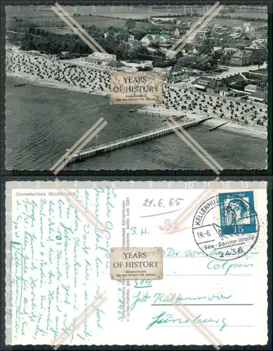 Foto AK Kellenhusen Ostsee Fliegeraufnahme Seebrücke Ort Strand Ostsee Cekade 