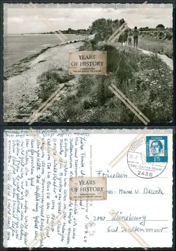 Foto AK Kellenhusen Ostsee Holstein Wanderweg am Strand 