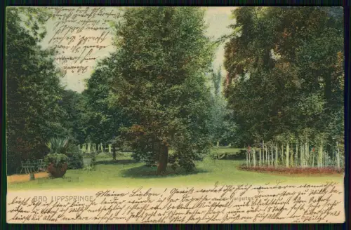 AK - Bad Lippspringe in Westfalen - Arminius Kurpark Kurgarten - 1904 gelaufen