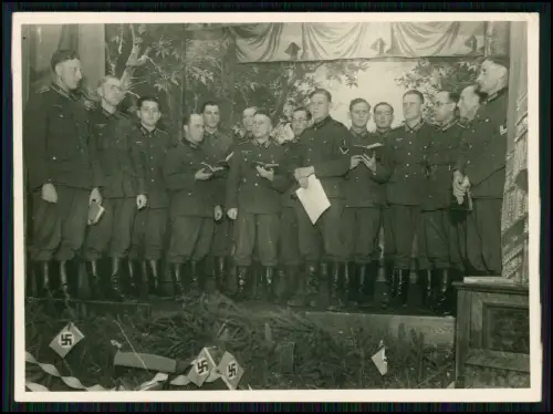 5x Foto Soldaten Wehrmacht - Kameradschaftsabend - gesellige Abendveranstaltung