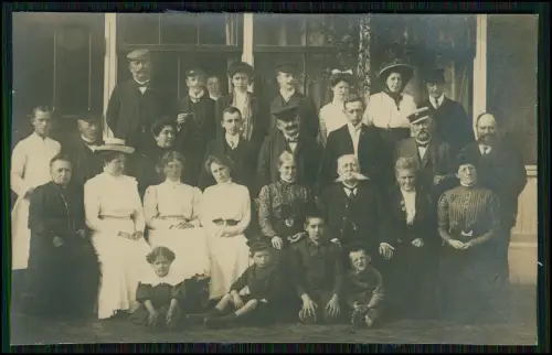 Foto Duhnen Cuxhaven in Niedersachsen Gruppenaufnahme um 1910