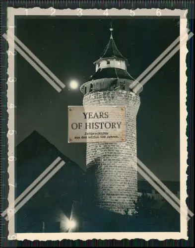 Foto 6x Nürnberg in Mittelfranken Bayern Ansichten 1936 bei Nacht