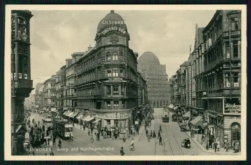AK Hannover - Am Steintor Georgstraße Nordmannstraße Straßenbahn - 1934 gelaufen