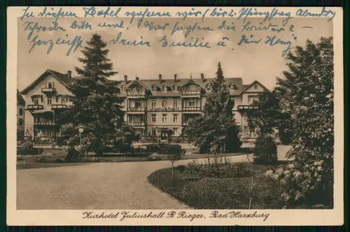 AK Bad Harzburg - Kurhotel Juliushall B. Rieger - 1928 gelaufen