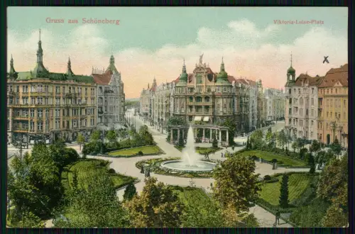 AK Berlin-Schöneberg, Victoria Luise-Platz mit Brunnen 1911