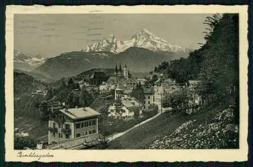 AK Berchtesgaden in Oberbayern - Blick auf Watzmann - 1934 gelaufen