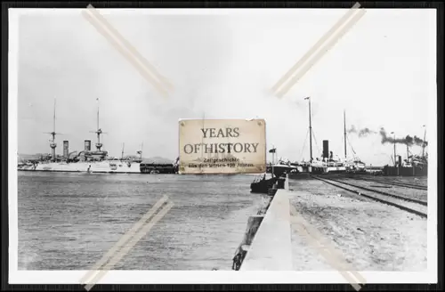 Foto SMS S.M.S. Hansa 1899 + Fürst Bismarck Großer Panzerkreuzer Kaiserliche 