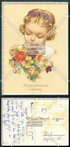 AK an A. u. Kurt Diggins Kdt. U 458 Graf Spee herzlichen Glückwunsch zum Gebur