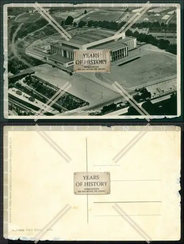 Orig. Foto AK Berlin Deutschland Halle Luftbild Fliegeraufnahme 1936 Karte besc