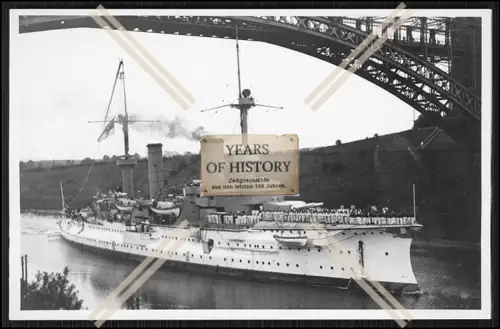 Foto SMS S.M.S. Fürst Bismarck 1900 im KW Kanal Panzerkreuzer Großer Kreuzer 