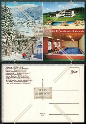 Orig. AK Bodenmais Waldhotel Riederin Kaffee Restaurant Besitzer Karl Wölfl mi