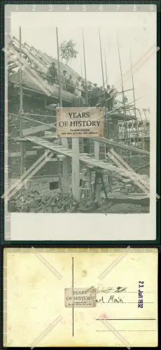 Orig. Foto AK Hassfurt am Main Haßberge Haus Rohbau Ansicht 1932 