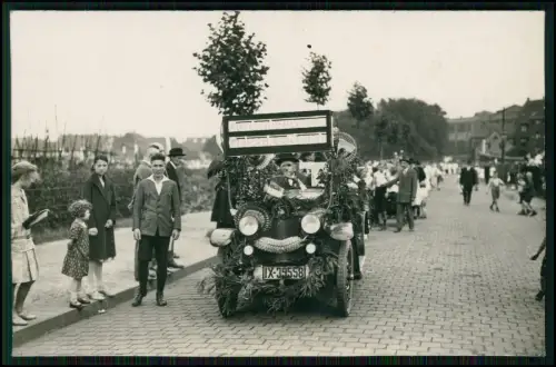 Foto AK Gelsenkirchen Gartenbauverein Festumzug 1933 geschmücktes Autos IX-39558