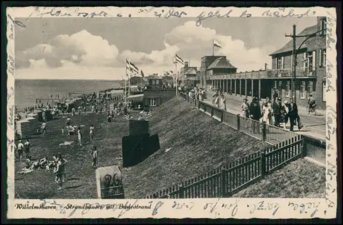 AK - Wilhelmshaven Nordsee - Strandhäusern Badestrand Promenade - Sommerbetrieb