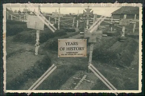 Foto AK 4x Gräber Kreuze Namen Ostfront Russland