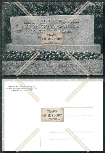 AK Ehrenmal eingeweiht 1959 der Grenadier Division 211 und andere Regimenter