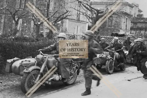 Foto Motorrad Krad Soldaten Fallschirmjäger 