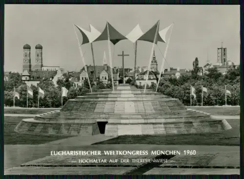 Foto AK Eucharistischer Weltkongress München 1960 Hochaltar auf Theresienwiese