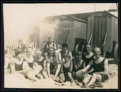 14x Foto - Badekarren hölzerne Umkleidekabine - Sommerfrische an der See 1920-30