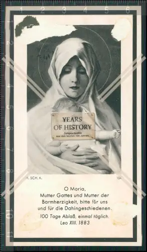 Foto und Sterbebild Maria Kerkenhoff 