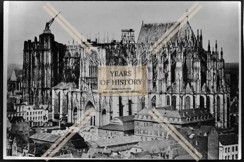 Foto Köln ca. 1870 Dom  Bauzustand