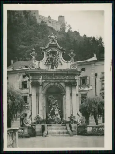 Foto 12x9cm - Kapitelschwemme Brunnen am Kapitelplatz - Salzburger Altstadt 1930