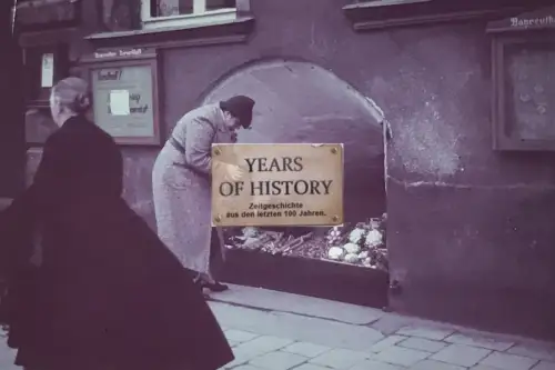 Repro Farbfoto 15x10cm Gemüsestand Straßenansicht 