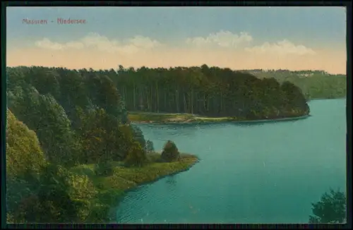 AK - Jezioro Nidzkie Niedersee Masuren - Masurische Seenplatte - Feldpost Karte