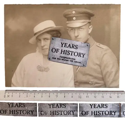 Foto 14x11cm Portrait Soldat 1. WK Eiserne Kreuz 1. Klasse Schulterklappe 