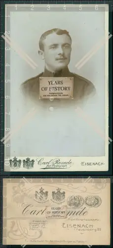 CDV Foto Soldat Portrait Uniform Eisenach Thüringen