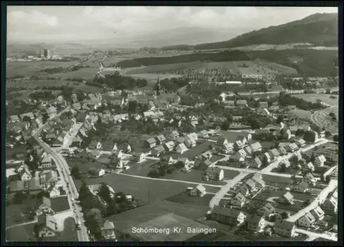 2x Foto AK - Schömberg Balingen - Luftaufnahme Kirche Palmbühl - Camping Stausee