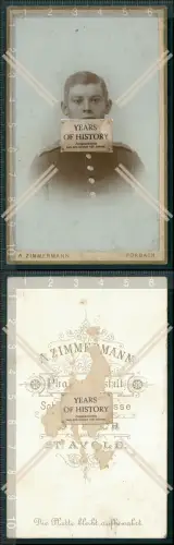 CDV Foto Soldat Portrait Regiment siehe Schulterklappe Sulzbach Forbach