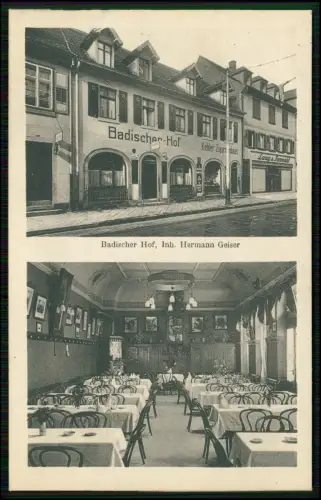 AK Badischer Hof in Kehl am Rhein - Kehler Zigarrenhaus und Laug & Sanwald 1930