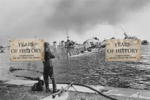 Repro Foto 10x15cm Saint-Nazaire Frankreich Schiffe Hafen zerstört uvm